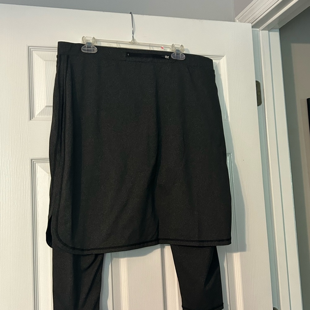 Heather Gray Athletic Skirt with Leggings